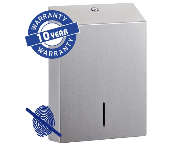 MERIDA STELLA SLIM Anti-FingerPrint MAXI paper towel dispenser, satin stainless steel with AFP coating